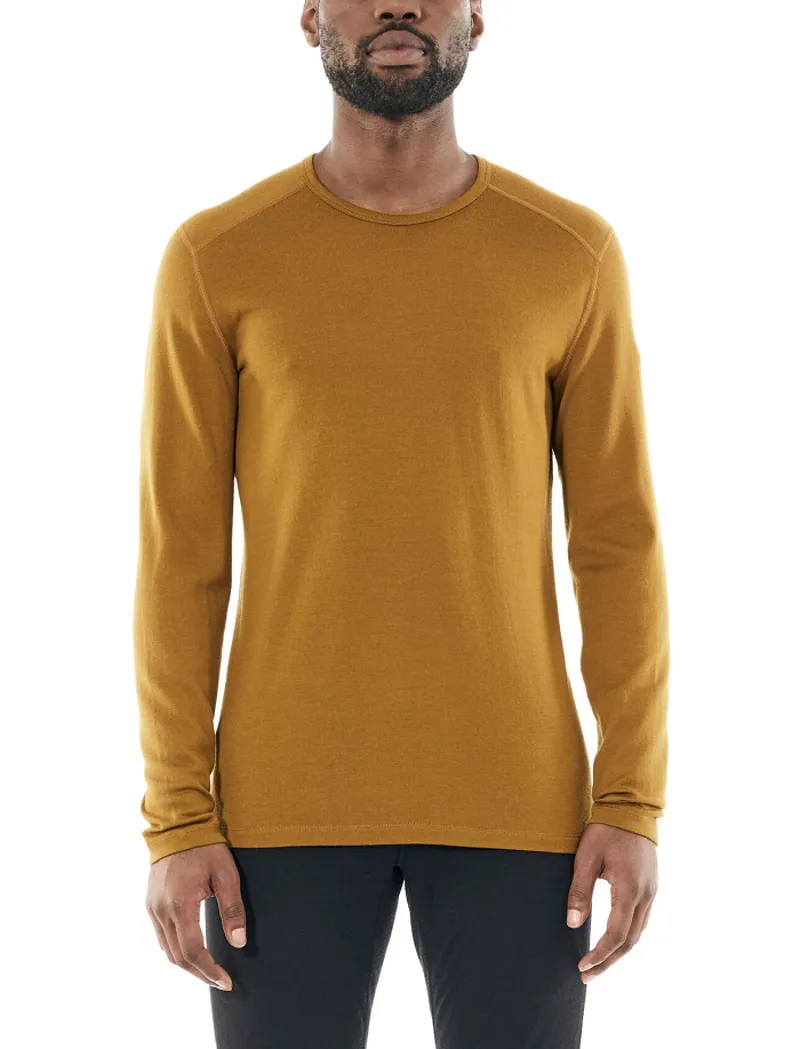 Icebreaker Mens 260 Tech Long Sleeve Crewe Curry-1